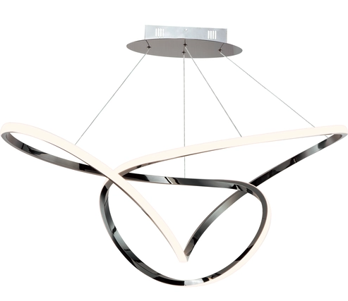 ET2 Contemporary Lighting E20456-BC Perpetual 46" LED Pendant, Color Temperature 3000K, 2540Lumens, Voltage 120V, Black Chrome Finish