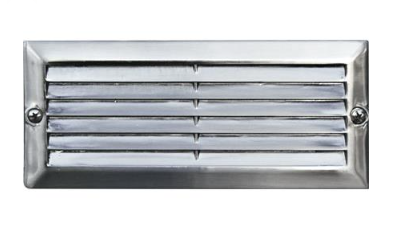 Dabmar Lighting LV600-L6-30K-SS304 Recessed Stainless Steel Louvered Step Light , 12V, Color Temperature 3000K, Stainless Steel Finish