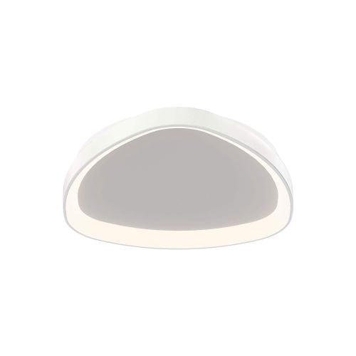 DALS Lighting TRFM22-CC-WH Pyra 22" Triangle LED Flush Mount, Multi-Color Temperature, 1420 Lumens, Voltage 120V, Wattage 40W, White Finish