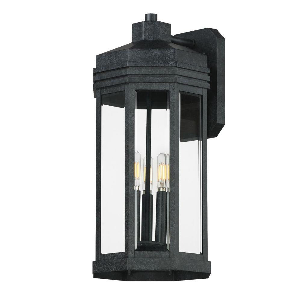 Maxim Lighting 30224CLBKP Wright 3 Light Black Patina Outdoor Wall Mount - Front View on White Background