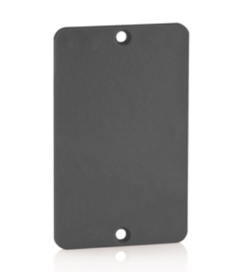 Leviton 3054-E Coverplate, Standard, Single-Gang, Thermoplastics, Blank, Black Finish