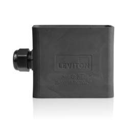 Leviton 3059-1E Portable Outlet Box, Single-Gang, Standard Depth, Pendant Style, Cable Diameter, 0.230", 0.546", Black Finish