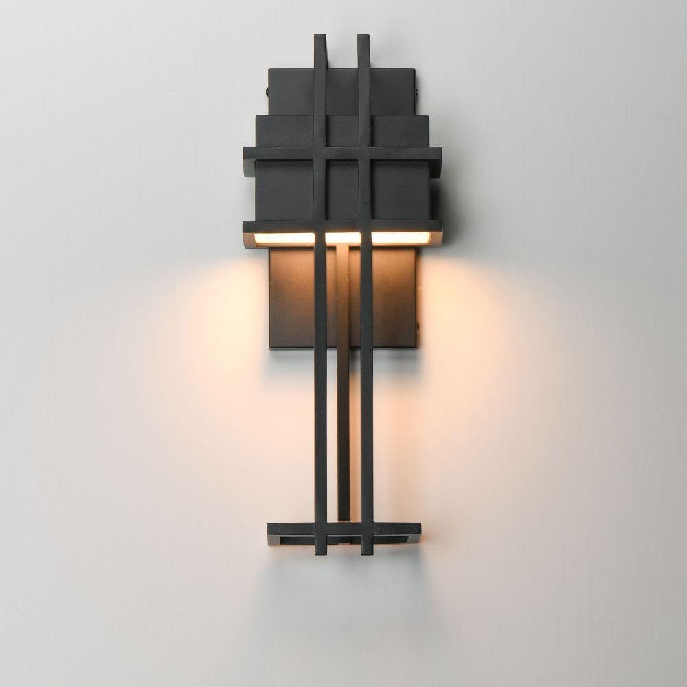 Maxim Lighting 30774BK Prairie LED Wall Sconce Matte Black - Illuminated Wall Mounted View