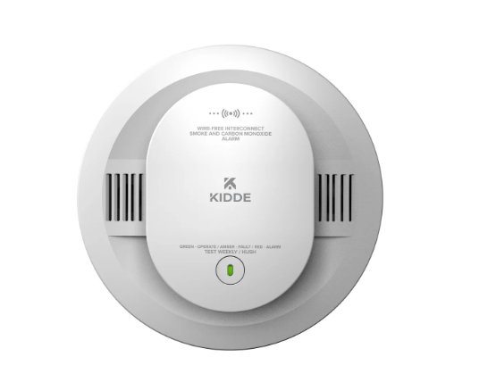 Kidde 30CUDR-VRF Combo Smoke + CO Alarm, Wire-Free Interconnect, AA Battery Powered
