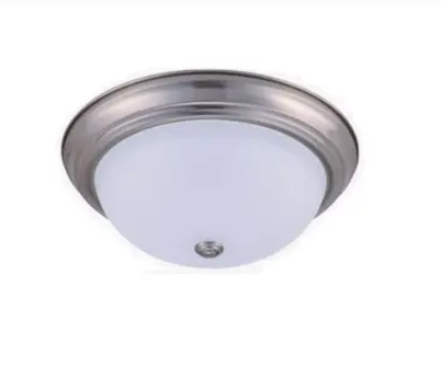 Cyber Tech Lighting C15122/NS-LED 11-in LED Ceiling Light, Dimmable, Wattage 15W, Lumens 850 lm, Voltage 120V, Color Temperature 3000K, Nickel Satin