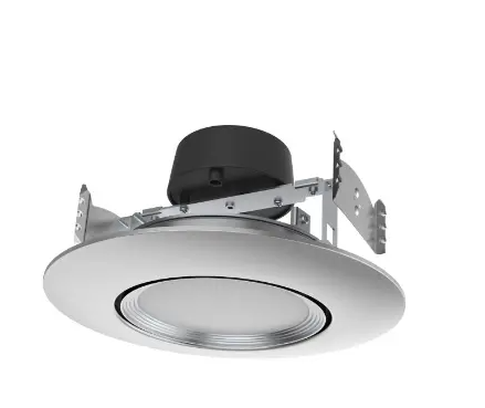 SATCO S11858 LED Retrofit Downlight, Gimbaled, Dimmable, Wattage 10.5W, Lumens 800 lm, Voltage 120V, Nickel