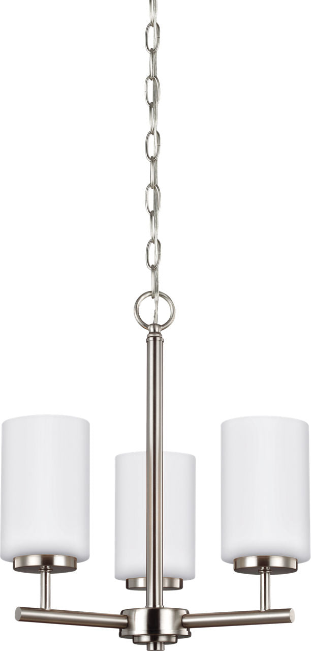 Generation Lighting 31160-962 Oslo 3 light brushed nickel chandelier ceiling light