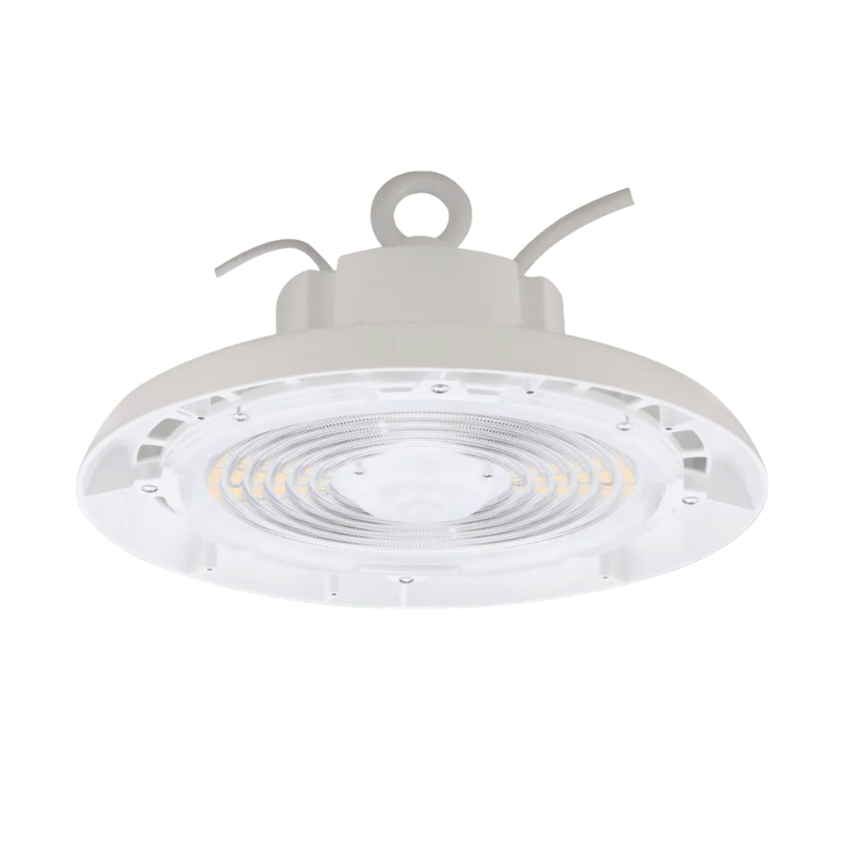 Eiko BAYE3-PS150-FCCT-H-WH BAYE3 Round High Bay, PowerSET 150/130/100W, FieldCCeT 3500/4000/5000K, 120-347V, 0-10V Dimming, White