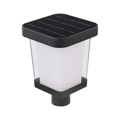 Gama Sonic 315i90012 Halo Solar Post Light, 300 Lumen Dual-Color LED Outdoor Fixture for 3-Inch Poles