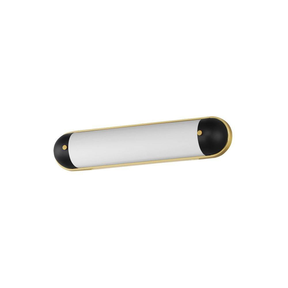 Maxim Lighting 39562SWBKNAB Capsule 1 Light 24 inch Black/Natural Aged Brass Bath Vanity Wall Light
