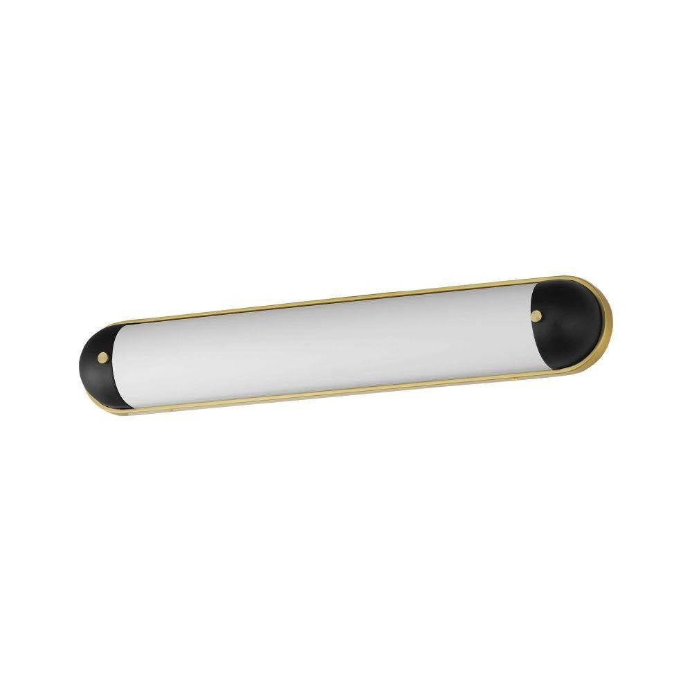 Maxim Lighting 39563SWBKNAB Capsule 1 Light 30 inch Black/Natural Aged Brass Bath Vanity Wall Light