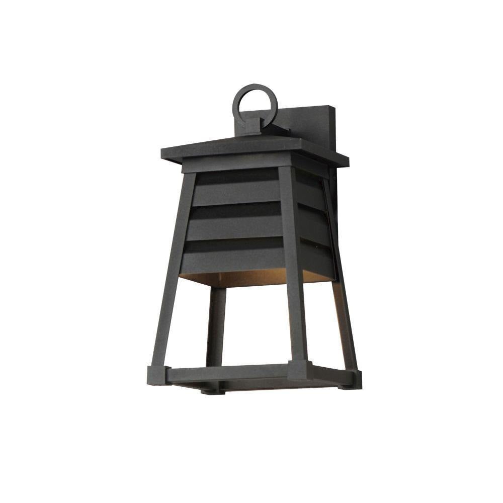 Maxim Lighting 40632BK Shutters 1 Light 14 inch Matte Black Outdoor Wall Lantern - White Background