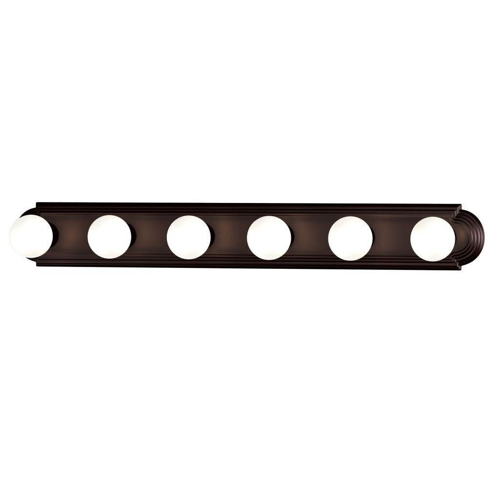 Maxim Lighting 7126OI Essentials 6 Light 36 Inch Oil Rubbed Bronze Bath Vanity Wall Light