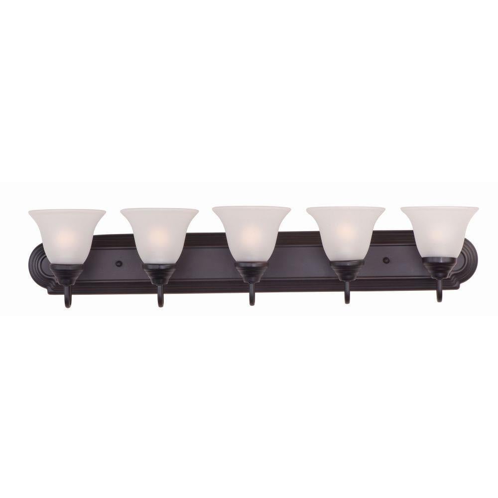 Maxim Lighting 8015MRPC Essentials 5 Light 36 inch Polished Chrome Bath Vanity Wall Light