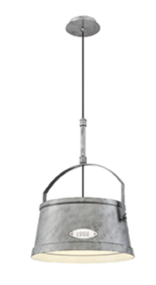 Eurofase Lighting 31871-013 Turin 16" Round Pendant Light, Antique Silver Finish