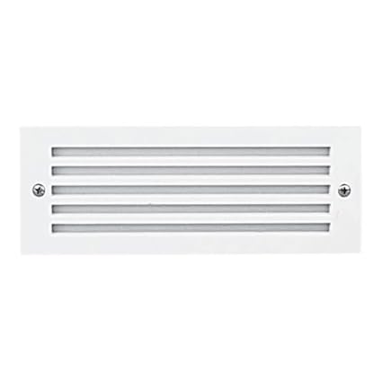 Elco Lighting ELST41W 26W 120V Diecast Compact Fluorescent Brick Light with Grill Faceplate - White