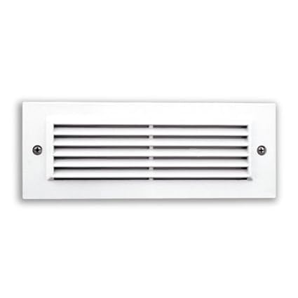 Elco Lighting ELST47W 26W 120V Diecast Compact Fluorescent Brick Light with Angled Louver Faceplate - White