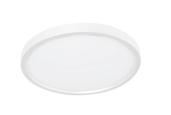 AFX Lighting EGRF08LAJD3WH Edge 8 Inch CCT LED Indoor Flush Mount In White With White Acrylic Diffuser