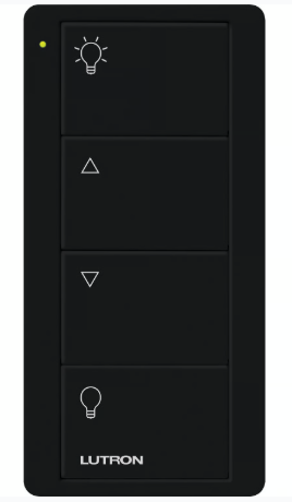 Lutron PJ2-4B-BL-L01P Pico 4-button Dual Group Wireless Remote Control, Light Zone Control, Black