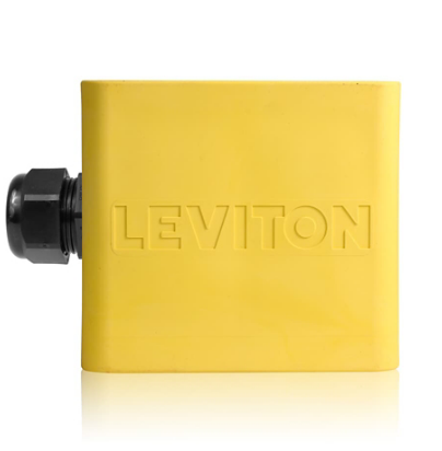 Leviton 3200-2Y Portable Outlet Box, Two-Gang, Standard Depth, Pendant Style, Cable Diameter (0.590" - 1.000") - YELLOW