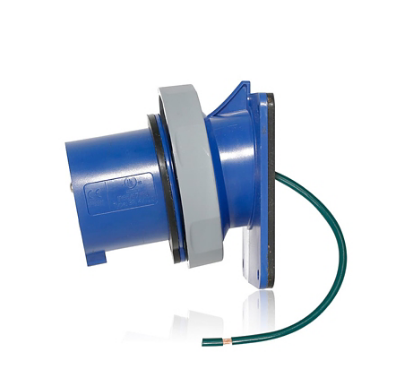 Leviton 320B6WLEV 16/20 Amp, 250 Volt, 2P, 3W, LEV Series North American-Rated IEC 60309-1 & 60309-2 Pin & Sleeve Inlet, Industrial Grade, IP66/67/68/IP69K, Watertight - BLUE