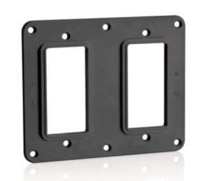 Leviton 3251-E 2, GFCI/Decora Receptacle Cover Plate, Black Finish