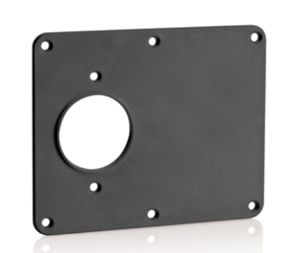 Leviton 3261-E 1, 1.56" Dia Single Receptacle, 1, Blank Coverplate, Black