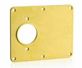 Leviton 3261-Y 1, 1.56" Dia Single Receptacle, 1, Blank Coverplate, Yellow Finish