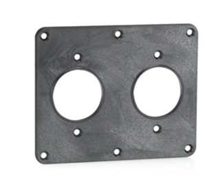 Leviton 3263-E 2, 1.56" Dia Single Receptacle Coverplate, Black