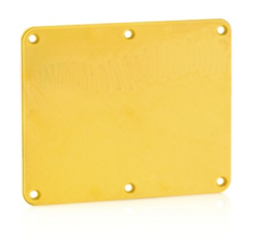 Leviton 3265-Y Single-Gang Blank Coverplate, Yellow