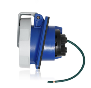 Leviton 330R6WLEV 30A, 250V, 2P, 3W, LEV Series Pin & Sleeve Receptacle, Watertight, Blue Finish