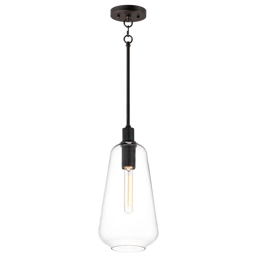 Maxim Lighting 11114CLBK Babylon 1 Light 16 inch Black Pendant Ceiling Light