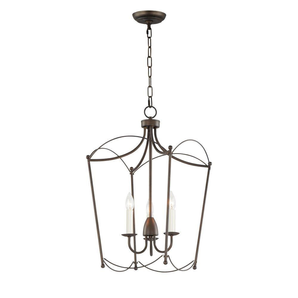Maxim Lighting 12163CHB Plumette 3 Light 14 inch Chestnut Bronze Pendant Ceiling Light