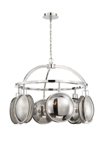 Eurofase Lighting 33712-017 Havendale 30" 6 Lights Chandelier Polished Nickel Finish