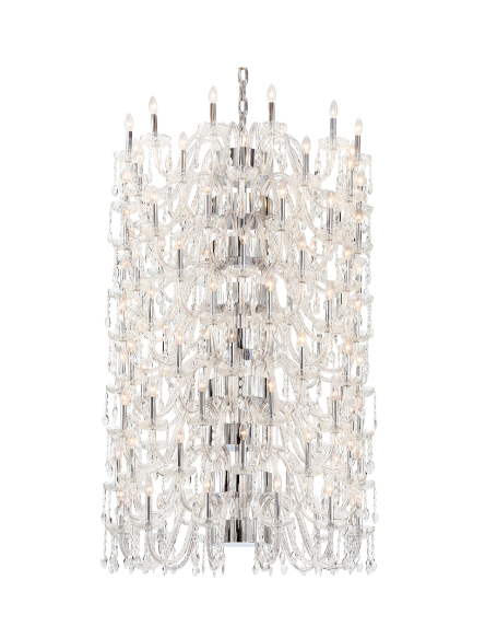 Eurofase Lighting 33763-019 LED Ferrero 108 Light 42 inch Chrome Chandelier Ceiling Light