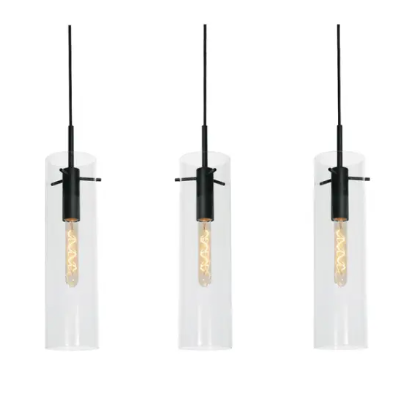AFX Lighting VSAP05MBBKLNR3 Vista 17" Three Light Linear Pendant, Medium Base, Voltage 120V, Black