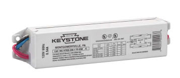Keystone KTEB-220-1-TP-EMI /C-DP 2 x F20T12, 120V Input, Normal Power Factor, Rapid Start, 6” Case