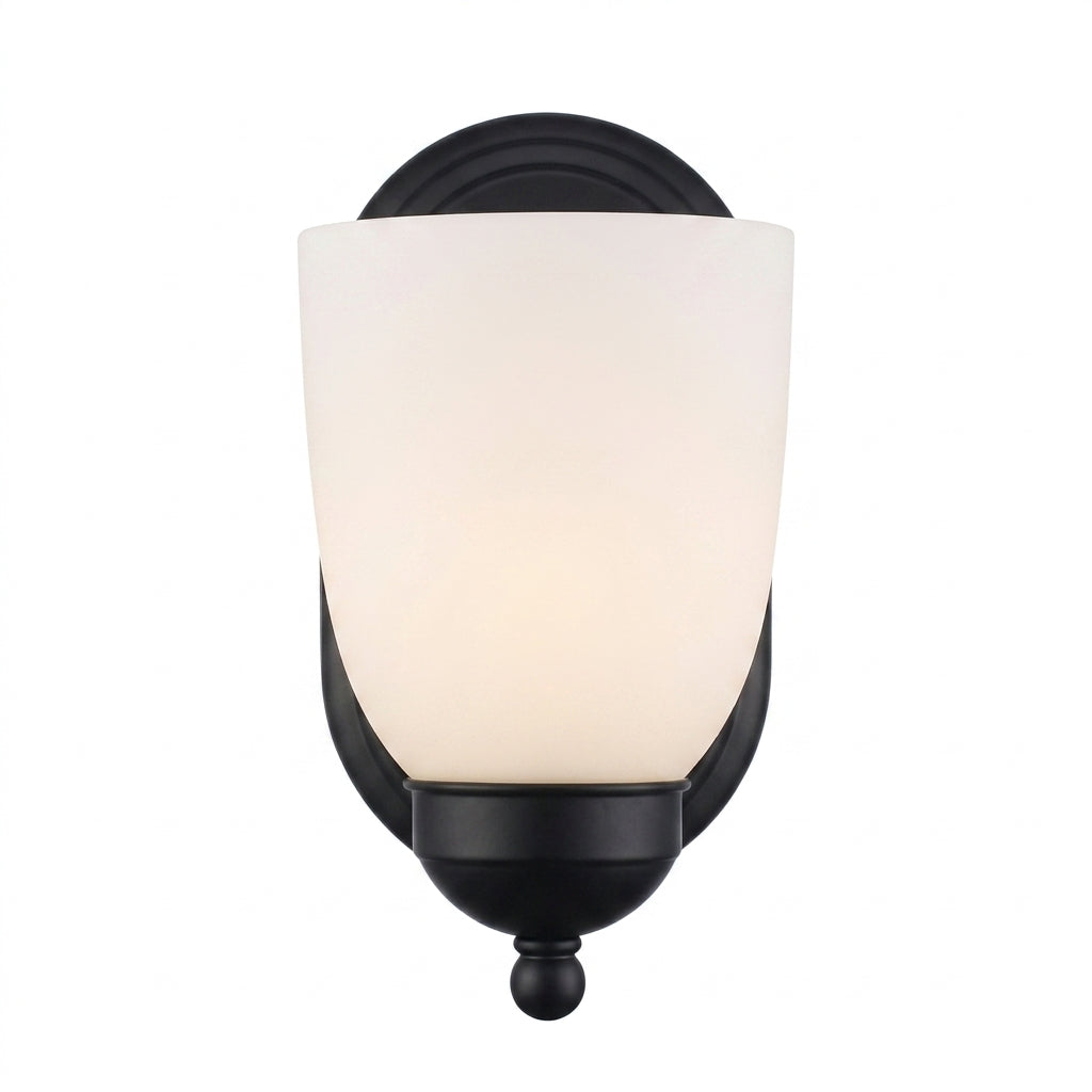 Trans Globe Lighting 3501-1 BK Clayton 1 Light Black Wall Light