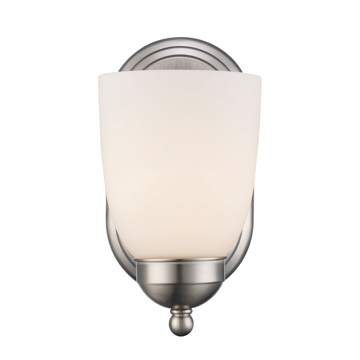 Trans Globe Lighting 3501-1 BN Clayton brushed nickel bath vanity wall light front view