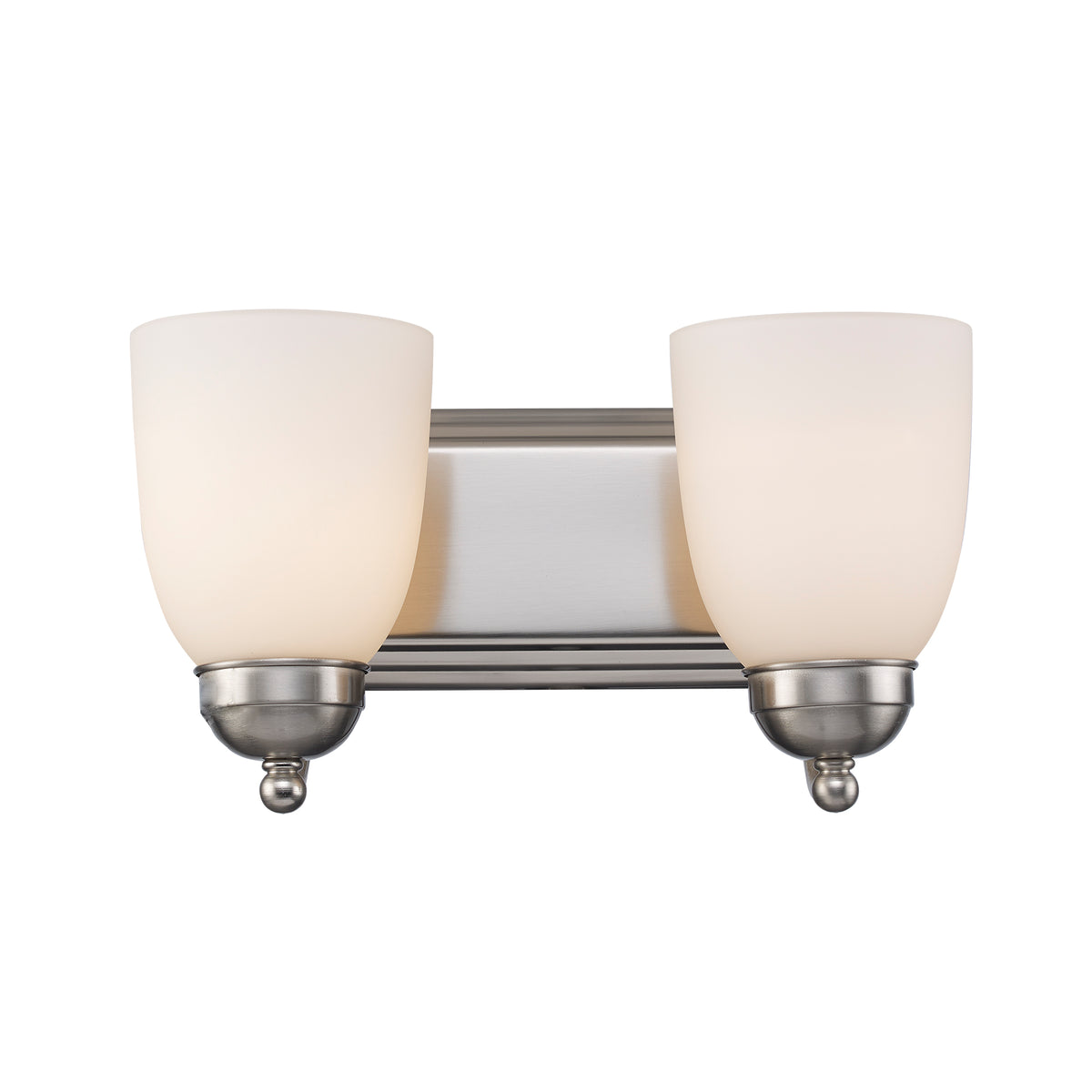 Trans Globe Lighting 3502-1 BN Clayton 2 Light Brushed Nickel Bath Vanity Wall Light