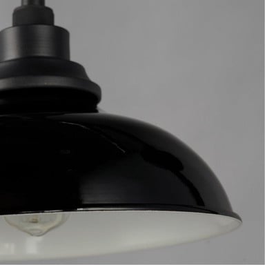 Maxim Lighting 35114GBBK Granville - Detail View of Gloss Black Dome Shade