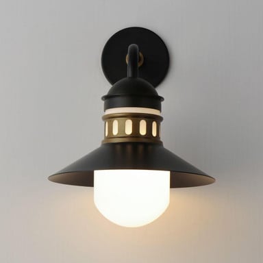 Maxim Lighting 35124SWBK Admiralty Black Outdoor Wall Lantern Side Angle View
