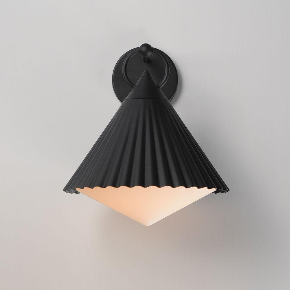 Maxim Lighting 35136WTBK Odette 1 Light Black Outdoor Wall Light Installed on Wall