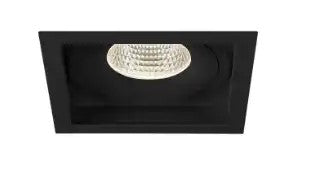 Eurofase Lighting 35137-30-01 6-in 26W Amigo Downlight w/ Trim, Square, 120V-277V, 3000K, Black Finish