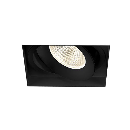Eurofase Lighting 35140-35-01 1-Light Square Trimless Gimbal Recessed - 26W - Input Voltage 120V/277V - 2560 Lumens - 3500K Neutral White - Black Finish