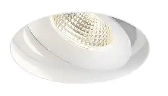 Eurofase Lighting 35144-35-02 1-Light Round Trimless Gimbal Recessed - 26W - Input Voltage 120V/277V - 2560 Lumens - 3500K Neutral White - White Finish