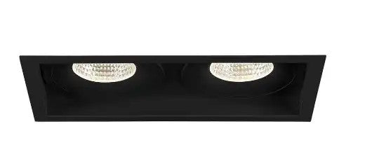Eurofase Lighting 35145-30-01 6-in 52W Amigo Downlight w/ Trim, 2-Light, 120V-277V, 3000K, Black Finish
