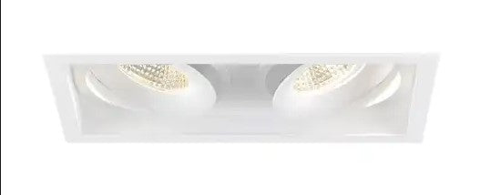 Eurofase Lighting 35146-30-02 6-in 52W Amigo Downlight w/ Trim, 2-Light, GIM, 120V-277V, 3000K, White Finish