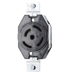 Leviton 3520 20/10A, 250V Flush Mounting Locking Receptacle, Industrial Grade