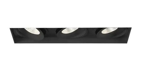 Eurofase Lighting 35358-35-01 6-in 78W Amigo Downlight w/o Trim, 3-Light, GIM, 120V-277V, 3500K, Black Finish